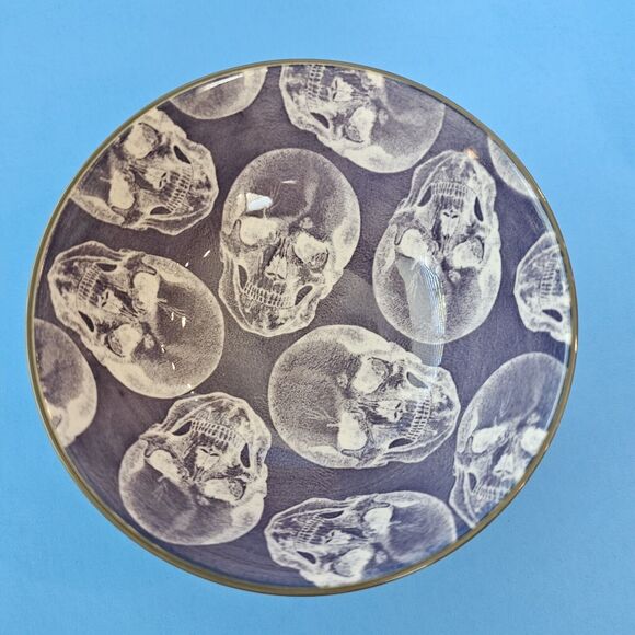 Prima Design Skull Spiderweb Bowl Halloween Spider Web Ceramic Dessert Soup Dish - Picture 2 of 7